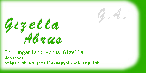 gizella abrus business card